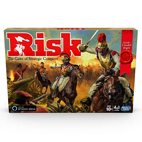 Hasbro Gaming Risk Game with Dragon; for Use with Amazon Alexa; Strategy Board Game Ages 10 and Up; with Special Dragon Token; Amazon Exclusive