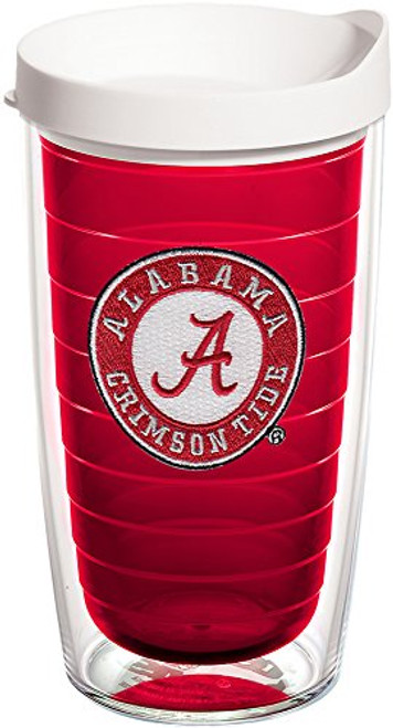 Tervis 1238642 Alabama Crimson Tide Insulated Tumbler with Emblem and White Lid, 16oz, Red Tervis 1238642 Alabama Crimson Tide Insulated Tumbler with Emblem and White Lid, 16oz, Red