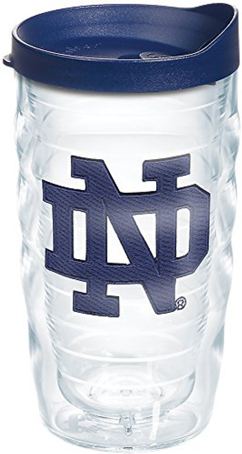 Tervis 1275049 Notre Dame Fighting Irish Interlocking Tumbler with Emblem and Navy Lid 10oz Wavy, Clear Tervis 1275049 Notre Dame Fighting Irish Interlocking Tumbler with Emblem and Navy Lid 10oz Wavy, Clear