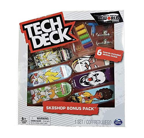 Tech-Deck Sk8shop Bonus Pack 6 Pack 96mm Fingerboards (Finesse)