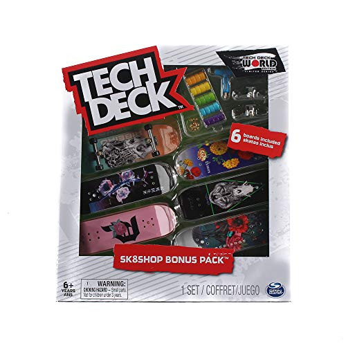 Tech-Deck Sk8shop Bonus Pack 6 Pack 96mm Fingerboards (Primitive 2)