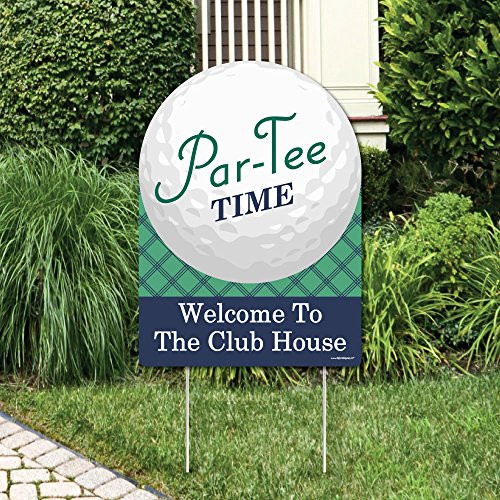 Big Dot of Happiness Par-Tee Time - Golf - Party Decorations - Birthday or Retirement Party Welcome Yard Sign