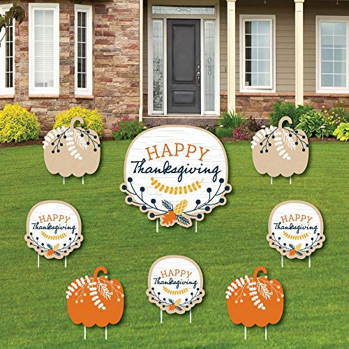 Big Dot of Happiness Happy Thanksgiving - Yard Sign and Outdoor Lawn Decorations - Fall Harvest Party Yard Signs - Set of 8 Big Dot of Happiness Happy Thanksgiving - Yard Sign and Outdoor Lawn Decorations - Fall Harvest Party Yard Signs - Set of 8
