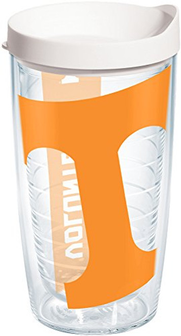 Tervis 1093773 Tennessee Volunteers Colossal Tumbler with Wrap and White Lid 16oz, Clear Tervis 1093773 Tennessee Volunteers Colossal Tumbler with Wrap and White Lid 16oz, Clear