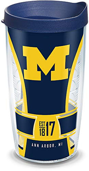 Tervis 1324873 Michigan Wolverines Spirit Insulated Tumbler with Wrap and Navy Blue Travel Lid, 16 oz, Clear Tervis 1324873 Michigan Wolverines Spirit Insulated Tumbler with Wrap and Navy Blue Travel Lid, 16 oz, Clear