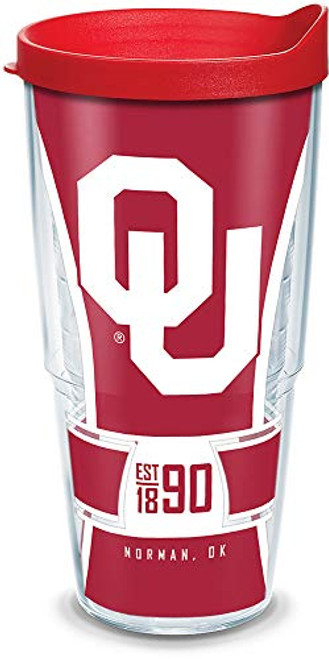 Tervis 1324770 Oklahoma Sooners Spirit Insulated Tumbler with Wrap and Red Travel Lid, 24 oz, Clear Tervis 1324770 Oklahoma Sooners Spirit Insulated Tumbler with Wrap and Red Travel Lid, 24 oz, Clear