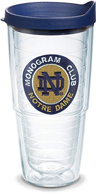 Tervis 1240345 Notre Dame Fighting Irish Logo Insulated Tumbler with Emblem and Navy Lid, 24oz, Clear Tervis 1240345 Notre Dame Fighting Irish Logo Insulated Tumbler with Emblem and Navy Lid, 24oz, Clear