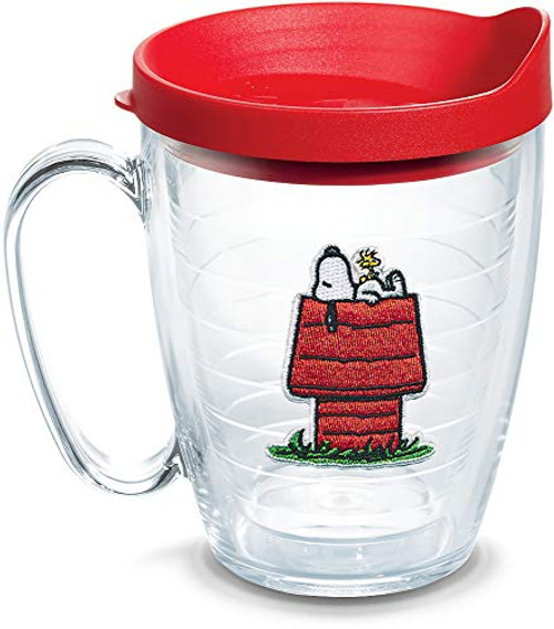 Tervis 1344329 Peanuts - Snoopy Woodstock House Insulated Tumbler with Emblem and Red Lid, 16oz Mug, Clear Tervis 1344329 Peanuts - Snoopy Woodstock House Insulated Tumbler with Emblem and Red Lid, 16oz Mug, Clear