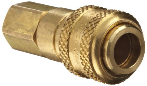 Dixon DCB20 Brass Air Chief Industrial Interchange Quick-Connect Air Hose Fitting, 1/4" Coupling x 1/4" NPT Female