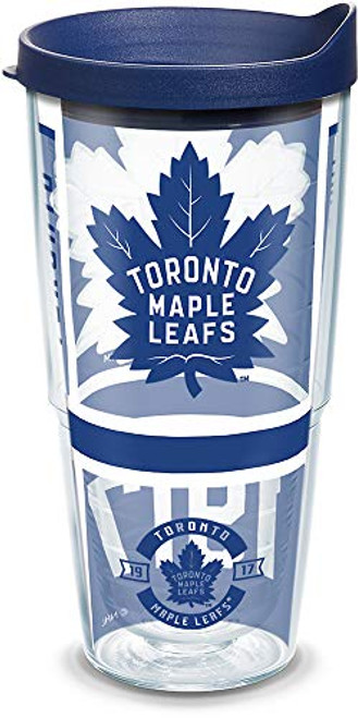 Tervis 1303620 NHL Toronto Maple Leafs Top Shelf Insulated Tumbler with Wrap and Navy Lid, 24oz, Clear Tervis 1303620 NHL Toronto Maple Leafs Top Shelf Insulated Tumbler with Wrap and Navy Lid, 24oz, Clear