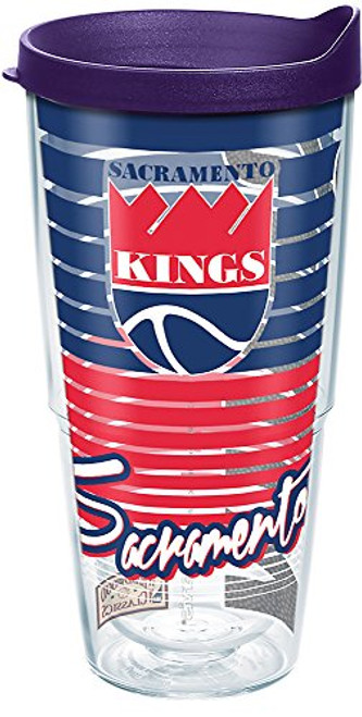 Tervis 1261975 NBA Sacramento Kings Old School Tumbler with Wrap and Navy Lid 24oz, Clear Tervis 1261975 NBA Sacramento Kings Old School Tumbler with Wrap and Navy Lid 24oz, Clear