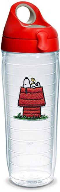 Tervis 1344323 Peanuts - Snoopy Woodstock House Insulated Tumbler with Emblem and Red with Gray Lid, 24oz Water Bottle, Clear Tervis 1344323 Peanuts - Snoopy Woodstock House Insulated Tumbler with Emblem and Red with Gray Lid, 24oz Water Bottle, Clear