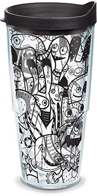 Tervis 1322108 Pen and Ink Insulated Tumbler with Wrap and Lid, 24 oz - Tritan, Clear Tervis 1322108 Pen and Ink Insulated Tumbler with Wrap and Lid, 24 oz - Tritan, Clear