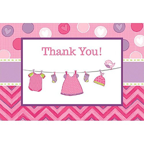 Shower with Love Girl Postcard Thank You Cards