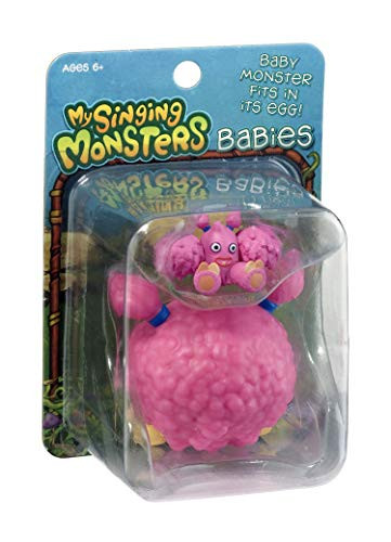 My Singing Monsters Baby Pompom Collectible Figure with Egg, Brown