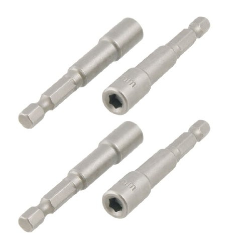 uxcell Magnetic Hex Socket Nut Driver Setter, 5mm, Gray, 4-Piece