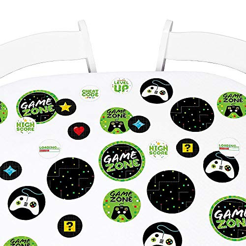Big Dot of Happiness Game Zone - Pixel Video Game Party or Birthday Party Giant Circle Confetti - Party Decorations - Large Confetti 27 Count