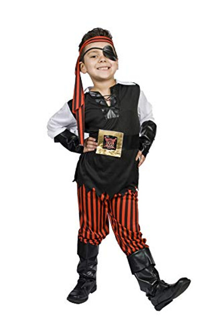 MONIKA FASHION WORLD Boys Pirate Costume Light UP Belt Child Kids Size S 4 5 6 Years Old, Ahoy Matey! MONIKA FASHION WORLD Boys Pirate Costume Light UP Belt Child Kids Size S 4 5 6 Years Old, Ahoy Matey!