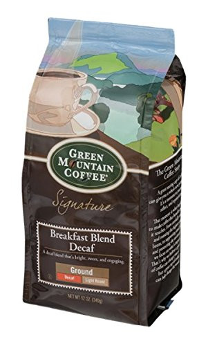 Green Mountain Coffee Breakfast Blend Decaf Ground Light Roast, 12 Ounce Bag