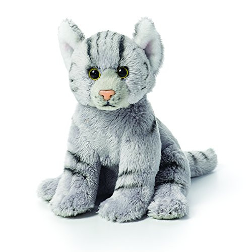 DEMDACO Grey Tabby Cat Children's Plush Beanbag Stuffed Animal Toy DEMDACO Grey Tabby Cat Children's Plush Beanbag Stuffed Animal Toy