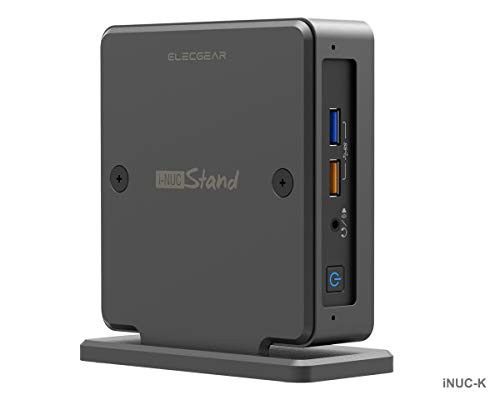 ElecGear iNUC-K Vertical Stand for Intel NUC Mini PC, Aluminum Cooling Holder Case Desktop VESA Mount Space-Saving Organizer, Compatible with Thin Edition of Intel NUC 6, 7 and 8 Mainstream Kit