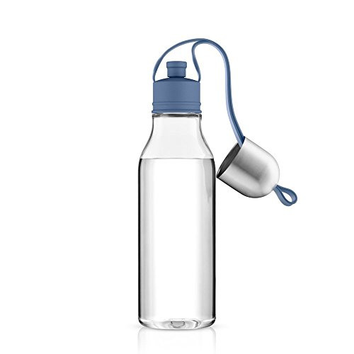 eva solo Sports drinking bottle clear with (Moonlight blue Strap)