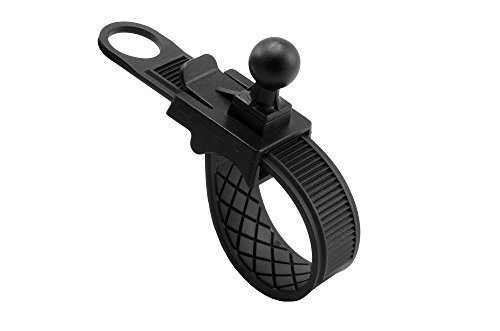 ARKON Bike or Motorcycle Handlebar or Roll Bar Strap Mount for Garmin nuvi 40 50 200 2013 24x5 25x5 GPS - Mount - Retail Packaging - Black