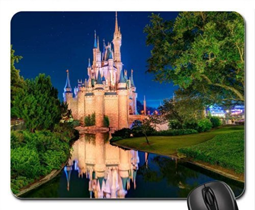 WMSHOP Disney world, Cinderella castle Mouse Pad, Mousepad (Amusement Parks Mouse Pad)
