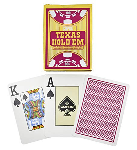 Copag Poker Size Jumbo Index Texas Holdem Playing Cards (Single Red Deck)