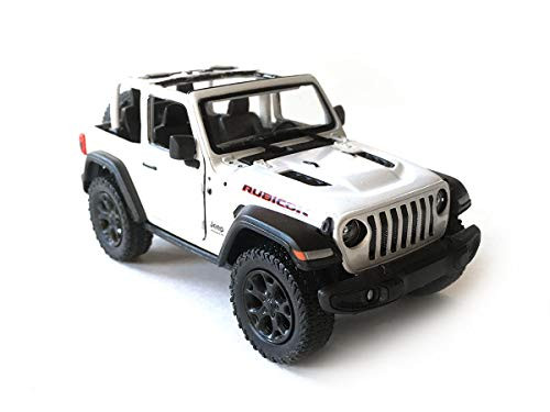 HCK Jeep Wrangler Rubicon 4x4 Convertible Off-Road Exploration Diecast Model Toy Car in White