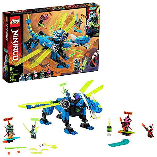 LEGO NINJAGO Jays Cyber Dragon 71711 Ninja Action Toy Building Kit, New 2020 (518 Pieces)