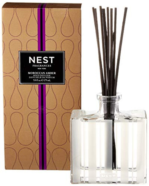 NEST Fragrances Moroccan Amber Scented Reed Diffuser, 5.9 oz