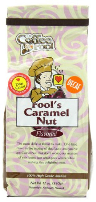 The Coffee Fool Drip Grind, Fool's Decaf Caramel Nut, 12 Ounce The Coffee Fool Drip Grind, Fool's Decaf Caramel Nut, 12 Ounce