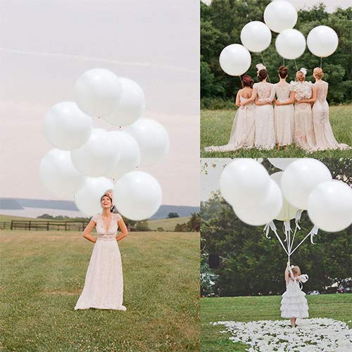 Irvine Wedding Balloons 36in: 36in/18in Latex Balloons in White and Gold are Perfect for Birthday Parties, Wedding Parties, Christmas Parties and Other Party Decorations.