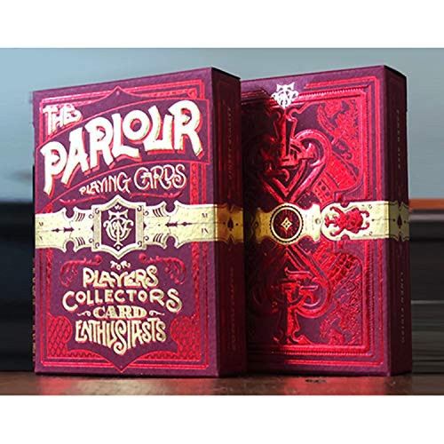 SYNCSPIKE The Parlour Playing Cards Deck (Red) & Clear Protective Playing Cards Case SYNCSPIKE The Parlour Playing Cards Deck (Red) & Clear Protective Playing Cards Case
