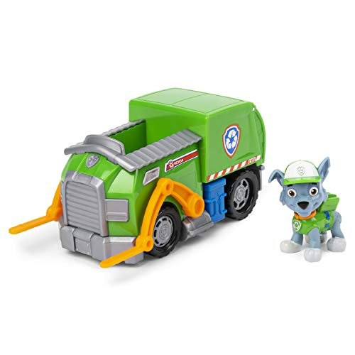 Paw Patrol Rockys Recycle Truck Vehicle with Collectible Figure, for Kids Aged 3 and Up