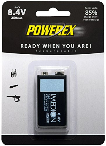 Powerex MHR84VI Imedion 8.4V 250mAh 1-Pack Rechargeable Battery