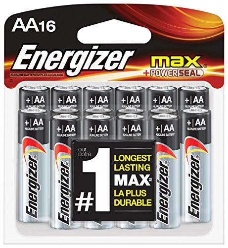 Energizer AA Batteries, Max Alkaline (16 Count)