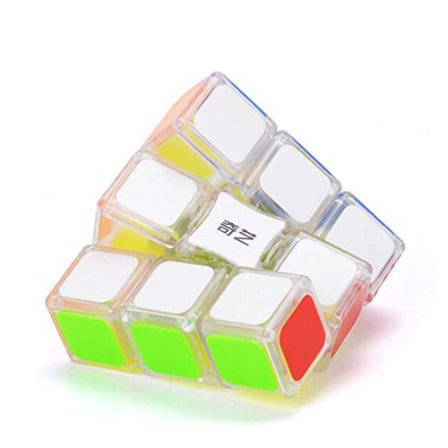CuberSpeed Qiyi 1x3x3 Super Floppy Stickerless Magic Cube 3x3x1 Transparent Titles Version Speed Cube