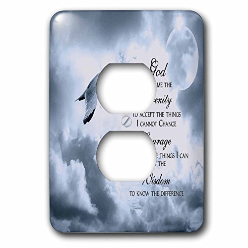 3dRose lsp_52227_6 The Serenity Prayer A Beautiful Dove One of A Kind Graphic Will Inspire All  2 Plug Outlet  Cover