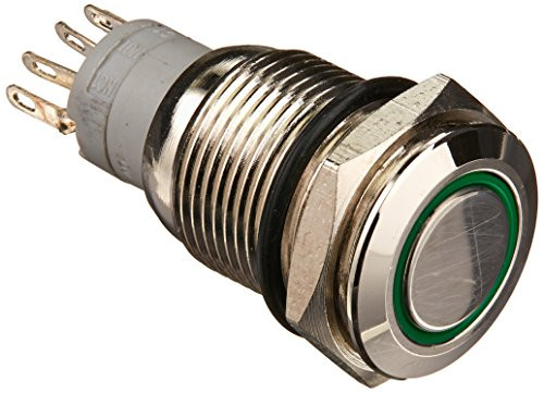 Uxcell 24V Ring LED Light 16mm Round Momentary Push Button Switch