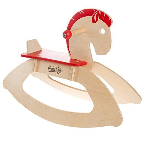 Happy Trails Hey!Play! 80-JR108 Rocking Horse Ride-on Toy, Wood
