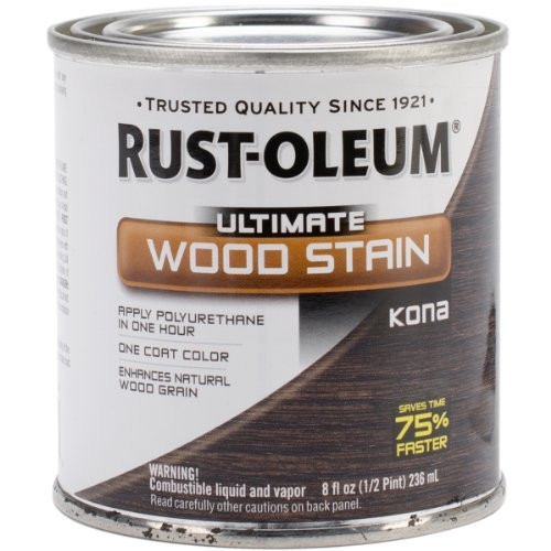 Rust-Oleum 260367 Ultimate Wood Stain, Half Pint, Kona