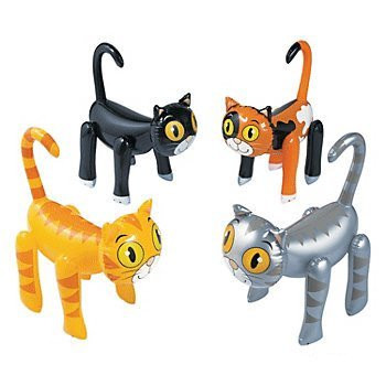 Inflatable Cat Assortment - 12 pc