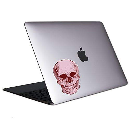 Pink Skeleton Skull Tablet & Laptop Sticker