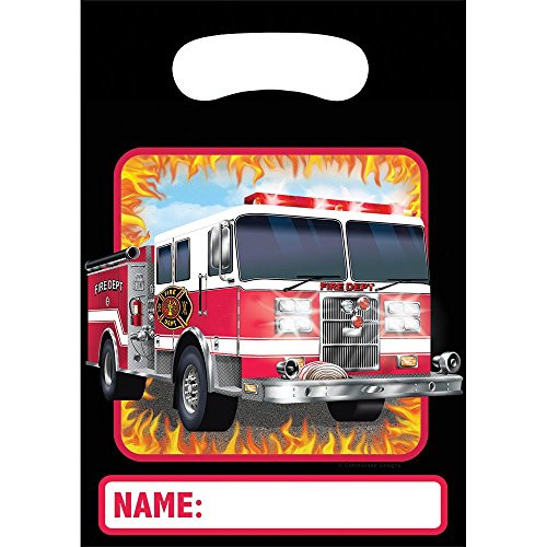 Creative Converting BB085556 Fire Watch Plastic Loot Favor Bags -8 Pack