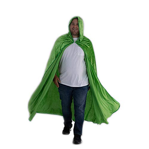 Everfan Green Hooded Cape | Cloak with Hood for Halloween, Cosplay, Costume, Dress Up