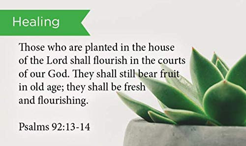 Pass Along Pocket Scripture Cards, Healing, Psalms, 92:13-14, Pack of 25