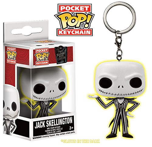 Funko Pop Keychain Pocket Jack Glow in the Dark Nightmare Before Christmas Hot Topic Exclusive