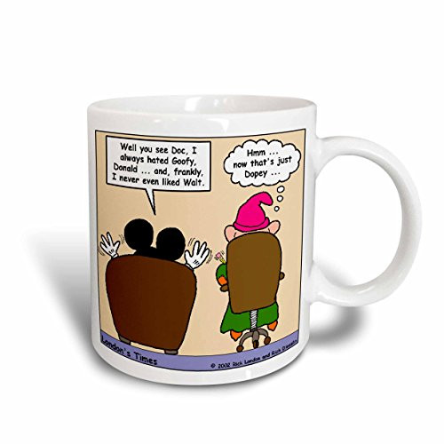 3dRose Mickey Goes Goofy Ceramic Mug, 15 oz, White